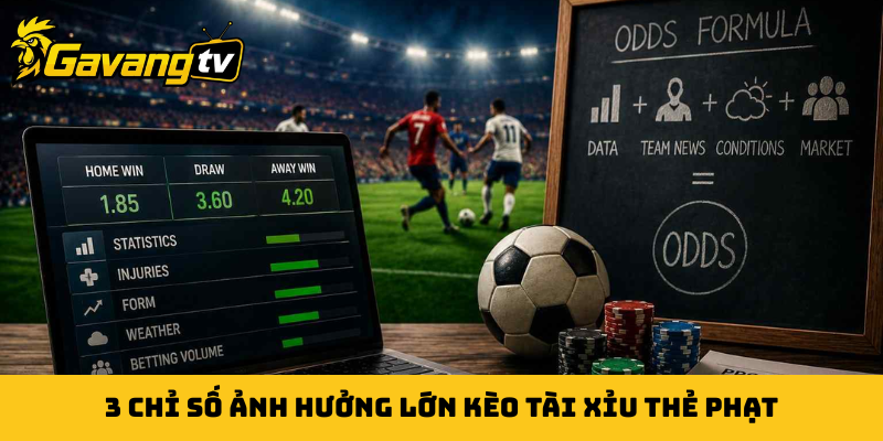 3 chỉ số ảnh hưởng lớn kèo tài xỉu thẻ phạt