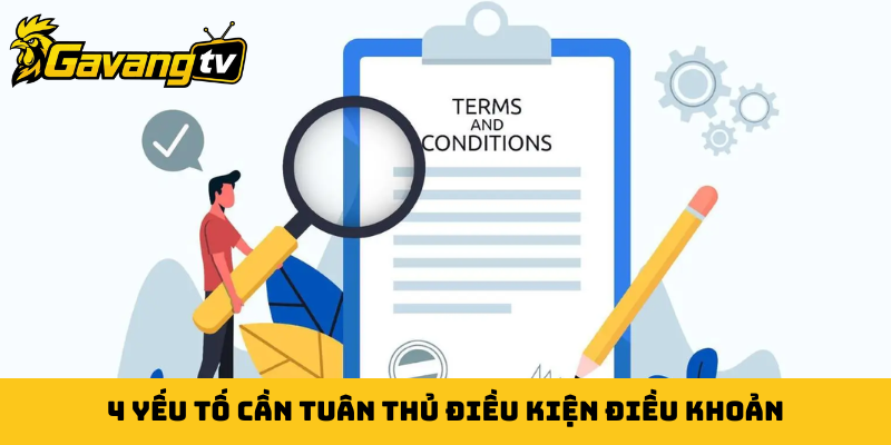 4 yếu tố cần tuân thủ điều kiện điều khoản