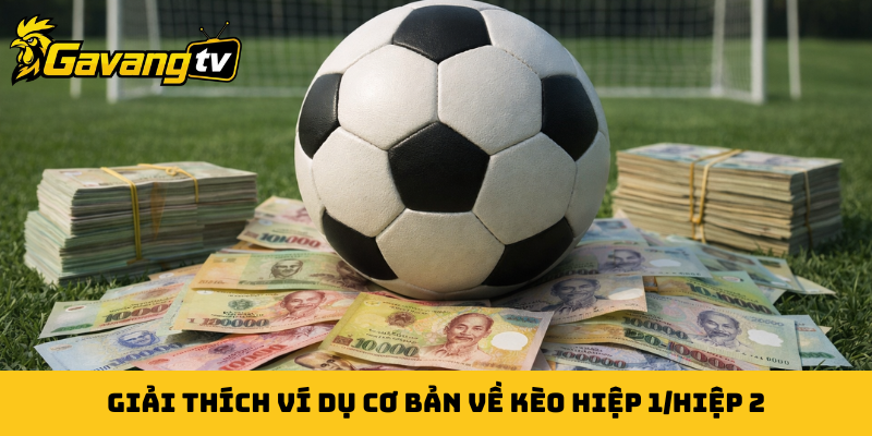 Giải thích ví dụ cơ bản về kèo hiệp 1/hiệp 2