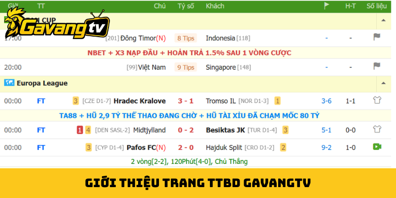 Giới thiệu trang TTBD GavangTV